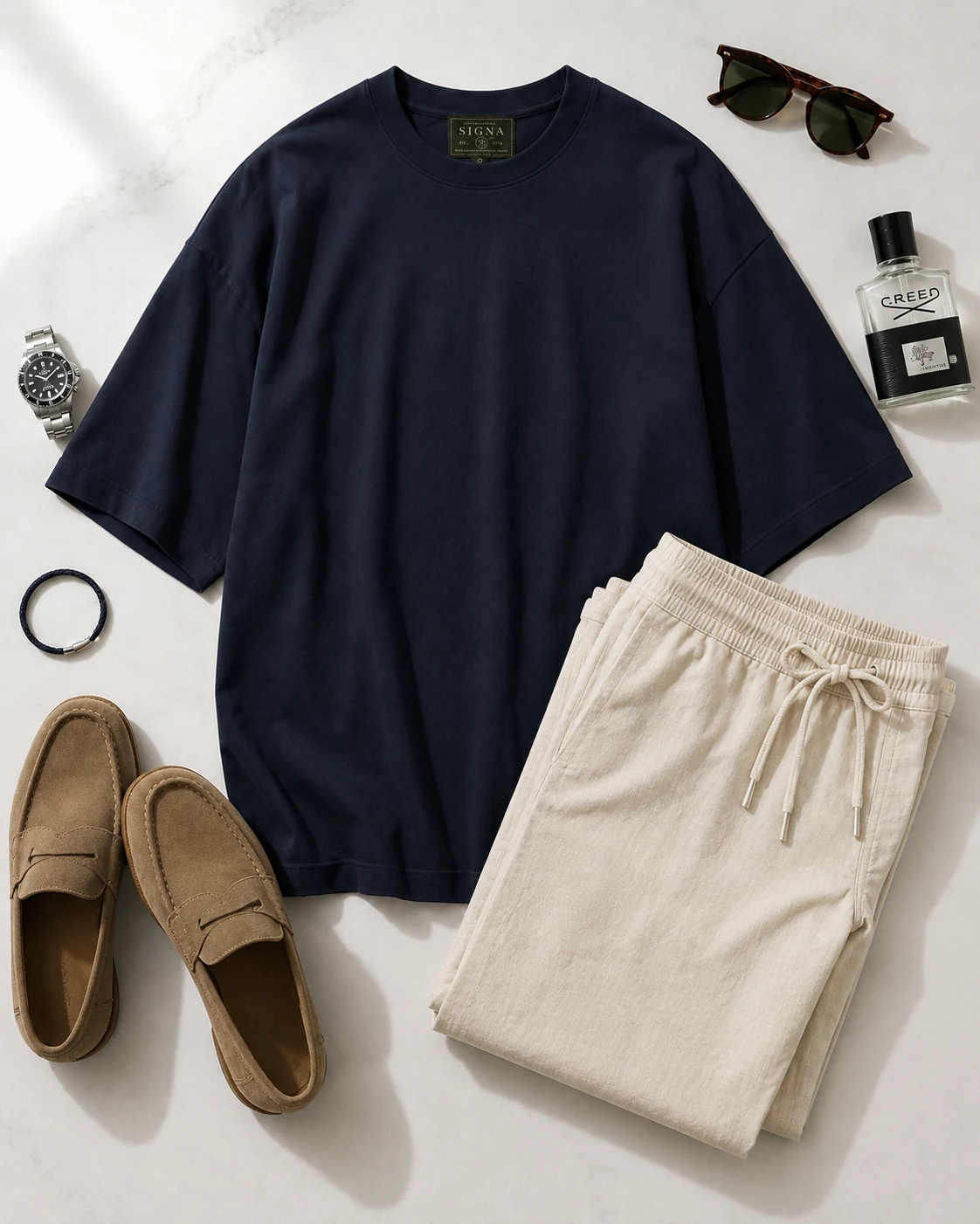 Look Modern Heritage com Camiseta 01 e peças neutras